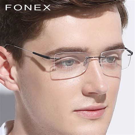 Buy Rimless Glasses Frame Men Women Titanium Tr90 Ultralight Frameless Eye
