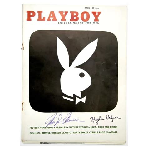 April Playboy Magazine Signed Hugh Hefner Marilyn Monroe Stephen