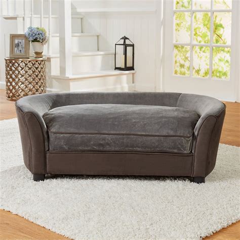 Enchanted Home Pet Panache Sofa Dog Bed Wremovable Cover Dark Grey