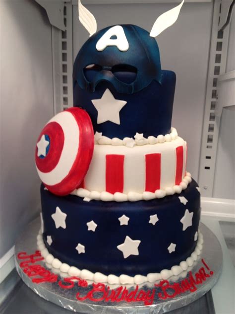 Captain America Birthday Cakes Captain America Birthday Cake