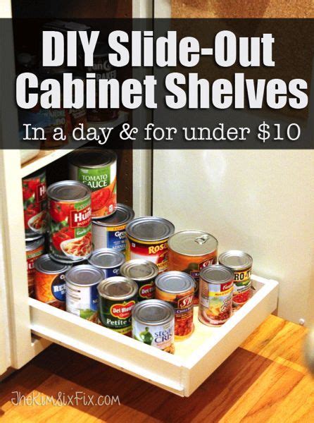 In this diy tutorial, you'll learn how to make our very own pantry shelf with pull out. Organize Your Pantry with DIY Slide-Out Cabinet Shelves ...