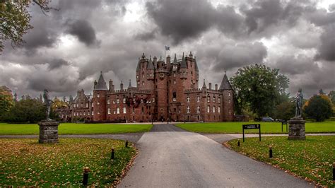 Wallpaper 2560x1440 Px Architecture Castle Clouds Fall Grass