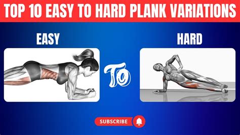 What Are The Top 10 Plank Variations From Easy To Hard Youtube