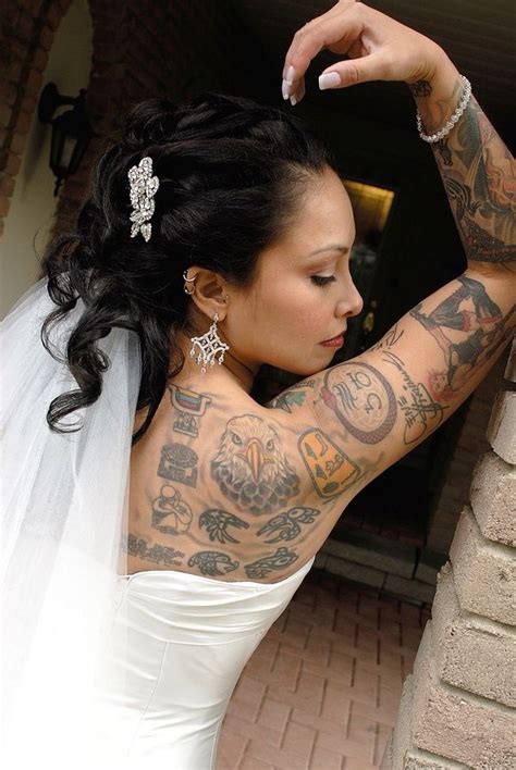 Tattooed Bride Brides With Tattoos Wedding Shots Bride