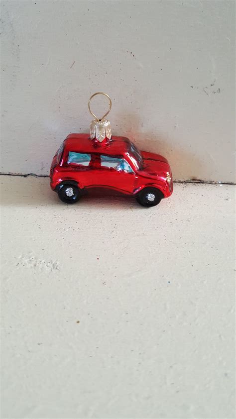 Blown Glass Mini Cooper Estate Car Christmas Tree Ornament Etsy