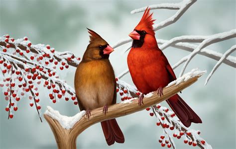 Cardinals In The Snow Wallpaper 58 Images