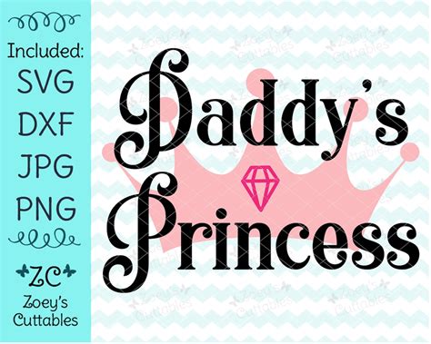 Daddys Princess Svg Princess Crown Svg Daddys Etsy Finland