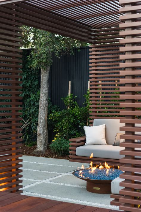Maybe you would like to learn more about one of these? Tellis & Firepit Area - Southwest View - Contemporary ...