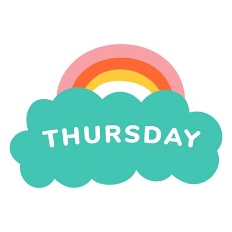 Thursday Rainbow Label Transparent Png And Svg Vector File