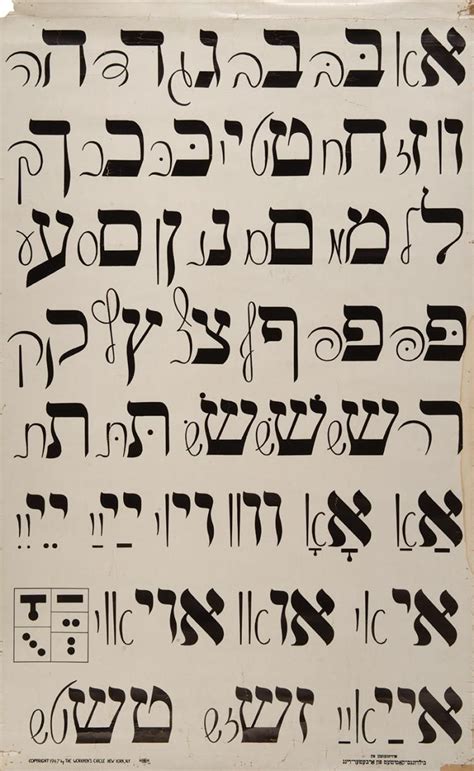 Hebrew Cursive Alphabet Chart