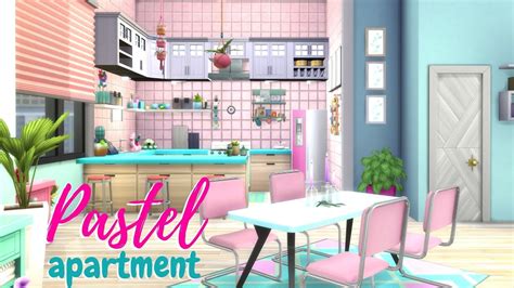 Cute Pastel Apartment 👚👗💅🏻 The Sims 4 Speed Build No Cc Used Youtube
