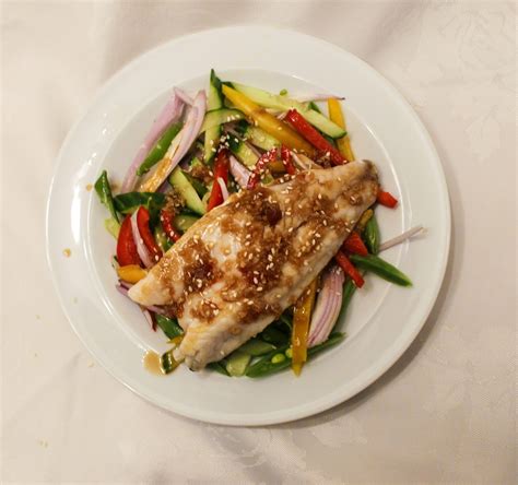 Eat Like You Love Yourself Sea Bass With Ginger Dressing
