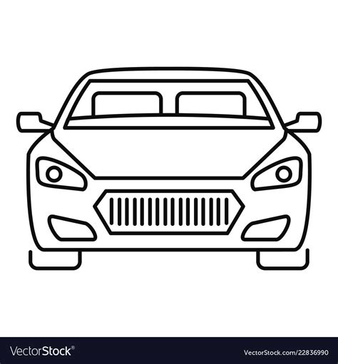 Car Outline Icon Car Only
