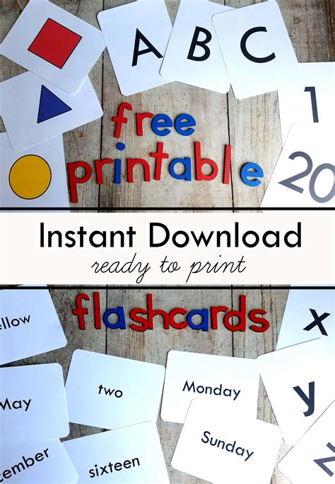 Free Montessori Inspired Printable Flashcards Printable Flash Cards