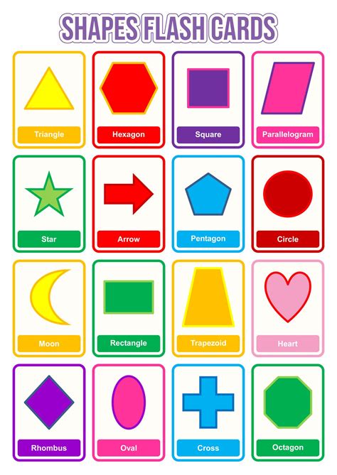 Kindergarten Shapes Flash Cards 7 Free Pdf Printables Printablee