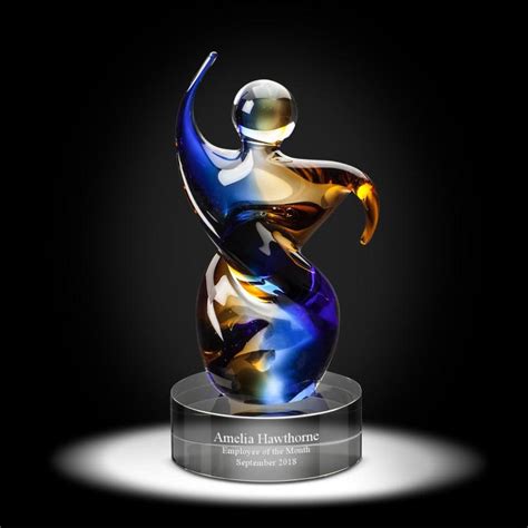 Art Glass Awards Are Unique And Colorful Glass Trophies Successories