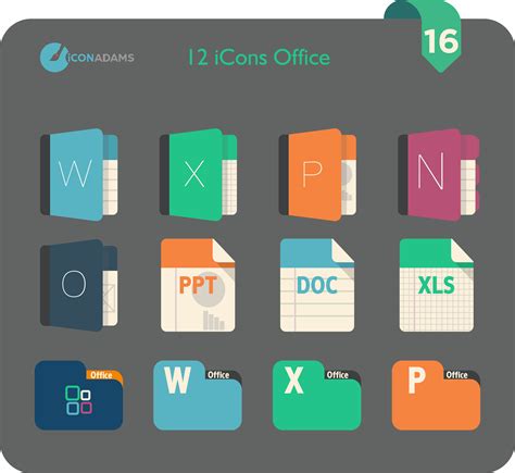 Flat Icons Office 2016 On Behance