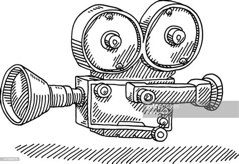 Klassische Filmkamera Zeichnung Stock-Illustration - Getty Images