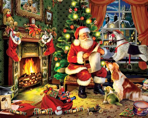 Santas List 300 Pieces White Mountain Puzzle Warehouse
