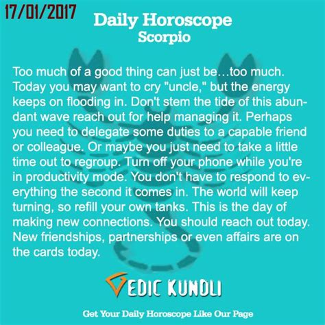 An Advertisement For The Daily Horoscope Scopio Which Is Being Used To