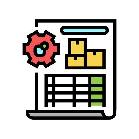Inventory Adjustment Report Color Icon Vector Illustration 10223342