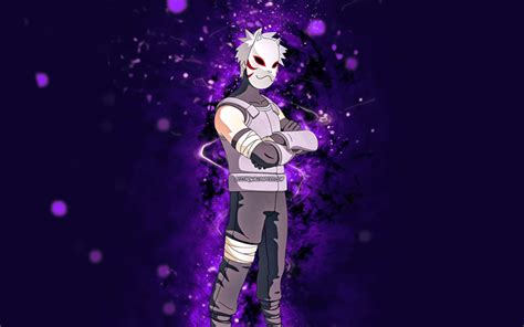 Download Wallpapers Mask Black Ops Kakashi Hatake 4k Violet Neon