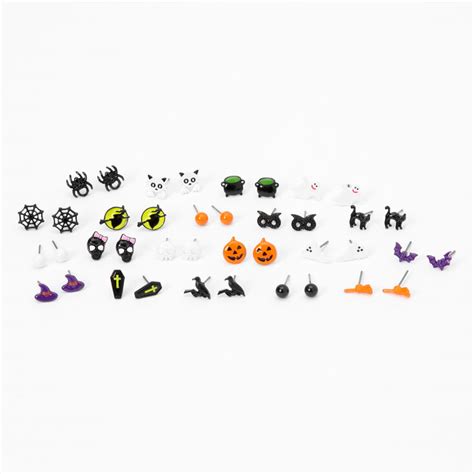Halloween Motif Stud Earrings 20 Pack Claires Us
