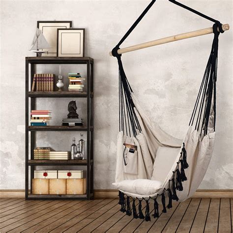 Sorbus hanging rope hammock chair swing seat for any indoor or outdoor spaces. cheap-floating-hammock-chair-for-bedroom - Hanging Chairs