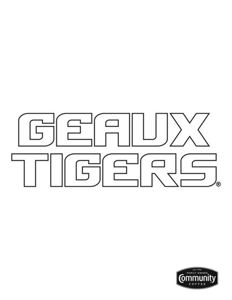 Lsu Tigers Coloring Pages