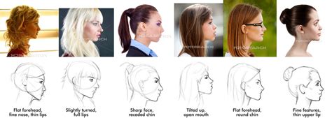 How To Draw A Female Face In Profile Sharenoesis