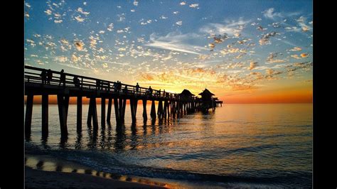 Naples Pier Sunset Florida Tourist Destination Youtube