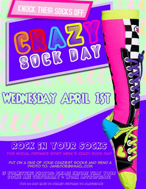 Crazy Sock Day Template Postermywall