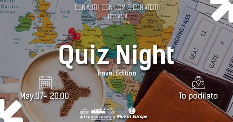 Quiz Night Travel Edition By Esn Thessaloniki Esn Thessaloniki