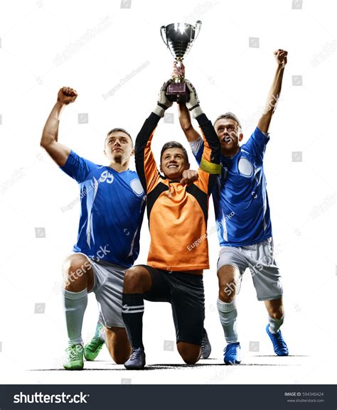 Professional Soccer Players Celebrating Victiry Stock Photo Edit Now