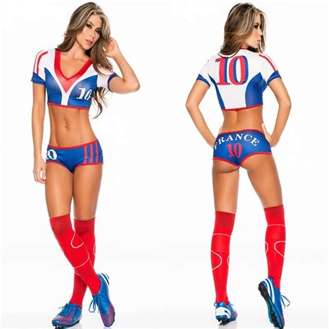 Sexy Football Costume For Women France Soccer Player Girl Costume Z045costume Medievalcostume