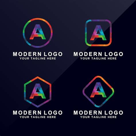 Premium Vector Colorful Modern Letter A Logo