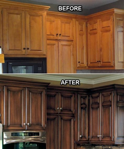 However, when it comes to wood cabinets, i often refer to my favourite saying 'just because it's wood, doesn't 1. Restaining cabinets - give a new life to the dated kitchen