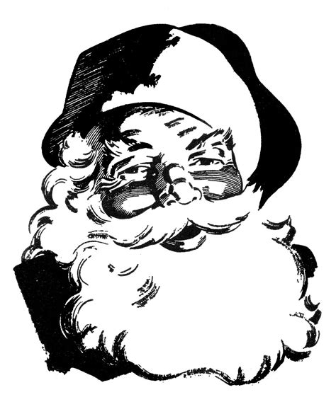 12 Cute Santa Clipart Retro Style The Graphics Fairy