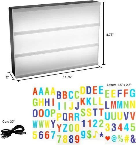 Light Box A4 Size With Colour Letters And Symbols Set Diy Cinematic Led