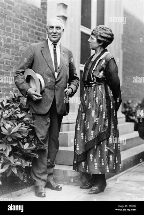 President Warren Harding With First Lady Florence Kling Harding In 1920