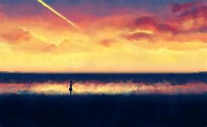 Lonely, Anime, Girl, Silhouette, Wallpapers, Hd, Desktop, And