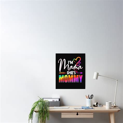 lesbian mom shirt t gay pride i m mama she s mommy lgbt png poster by thomasgrant30 redbubble