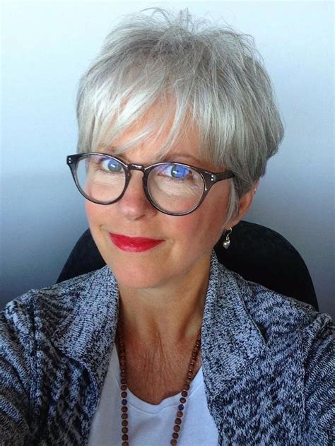 Short Hairstyles For Women Over 60 With Glasses