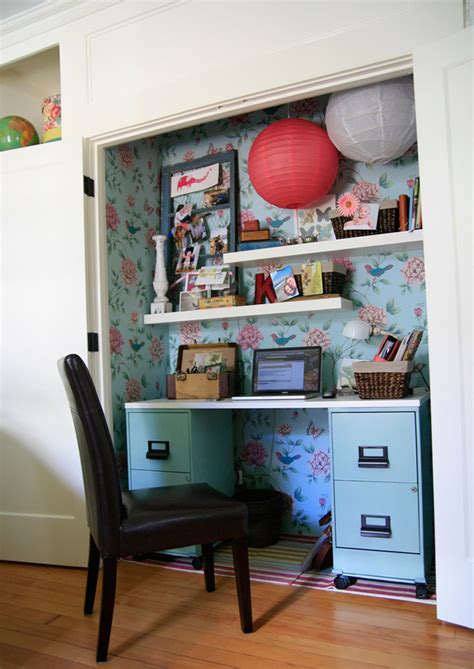 15 closets turned into e saving office nooks. 10 Ways to Turn Your Closet into an Office | Brit + Co