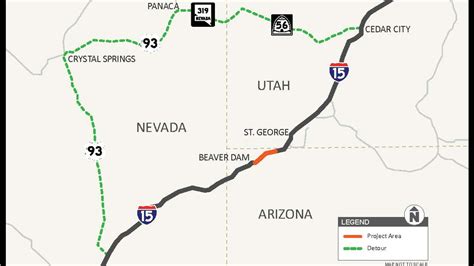 Road Map Nevada And Utah Interactive Map