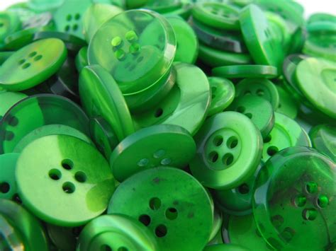 Green Buttons 100 Bulk Assorted Round Multi Size Crafting Etsy