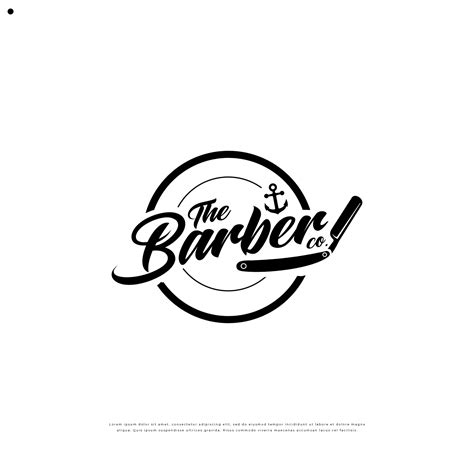 Masculine Conservative Barbershop Logo Design For The Barber Company Or The Barber Co