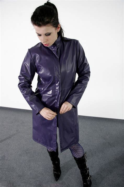 Purple Pvc Raincoat Rainwear Girl Rain Wear Pvc Raincoat