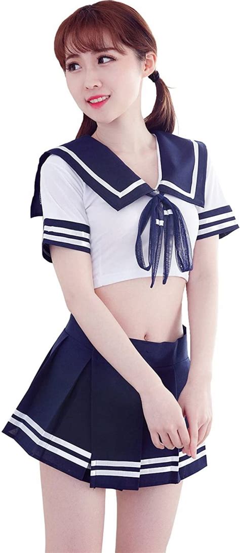 Aedericoe Schoolgirl Outfit Lingerie Japanese Student Uniform Cosplay Costume With Socks Toptoy