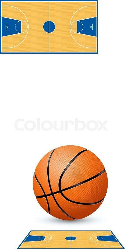 Basketball And Basketball Court Floor Stock Vector Colourbox